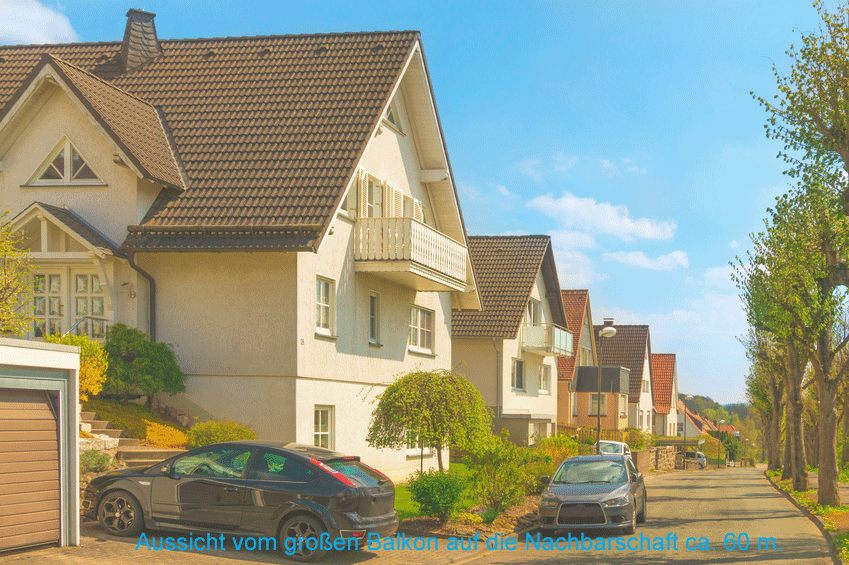 Aussicht vom Balkon nach S&uuml;den